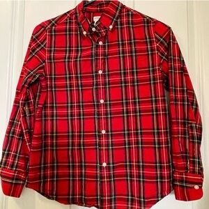 JCrew / Crewcuts Classic Red Plaid Boys Tartan Shirt